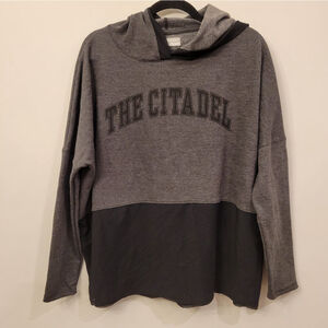 Redshirt The Citadel Hoodie Size M Gray Black